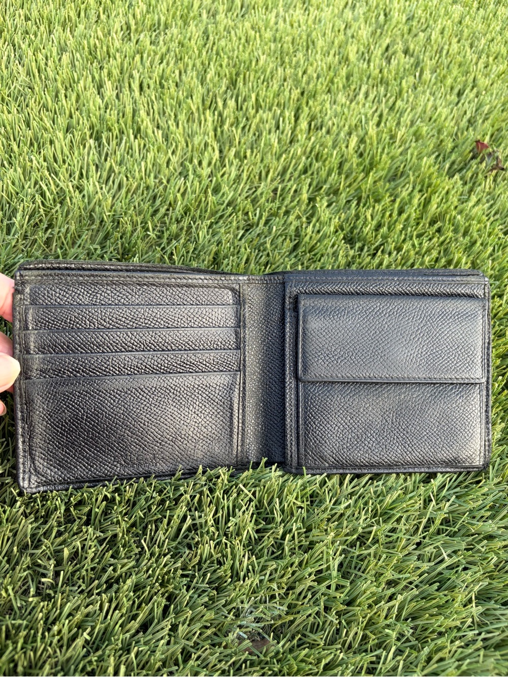 Bvlgari Black Leather Vintage Wallet Authentic Italy - Picture 4 of 13